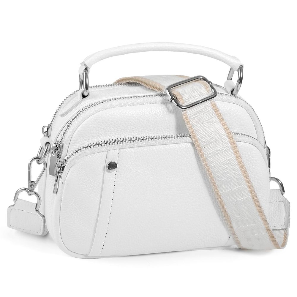Genuine Textured Compact Size Crossbody Bags For Satchel Strap Purses
